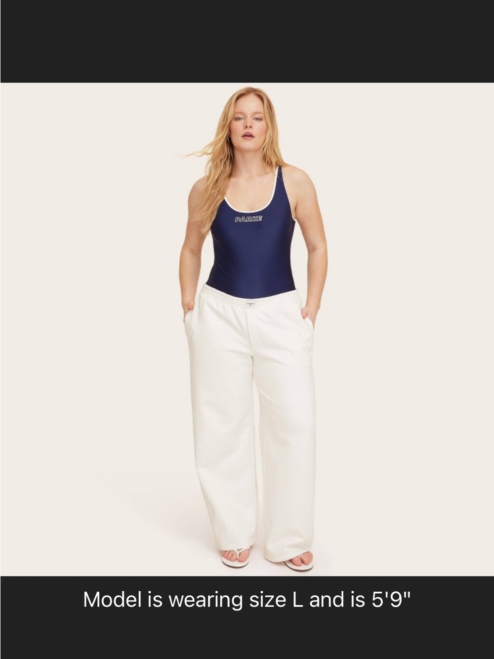 PARKE Women's Wide-Leg Sweatpants in White